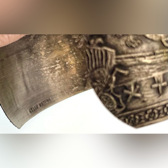 Vintage Signed Kelly Waters Detailed Dutch Scenic River Bank Cuff Bracelet - Picture 7 of 7